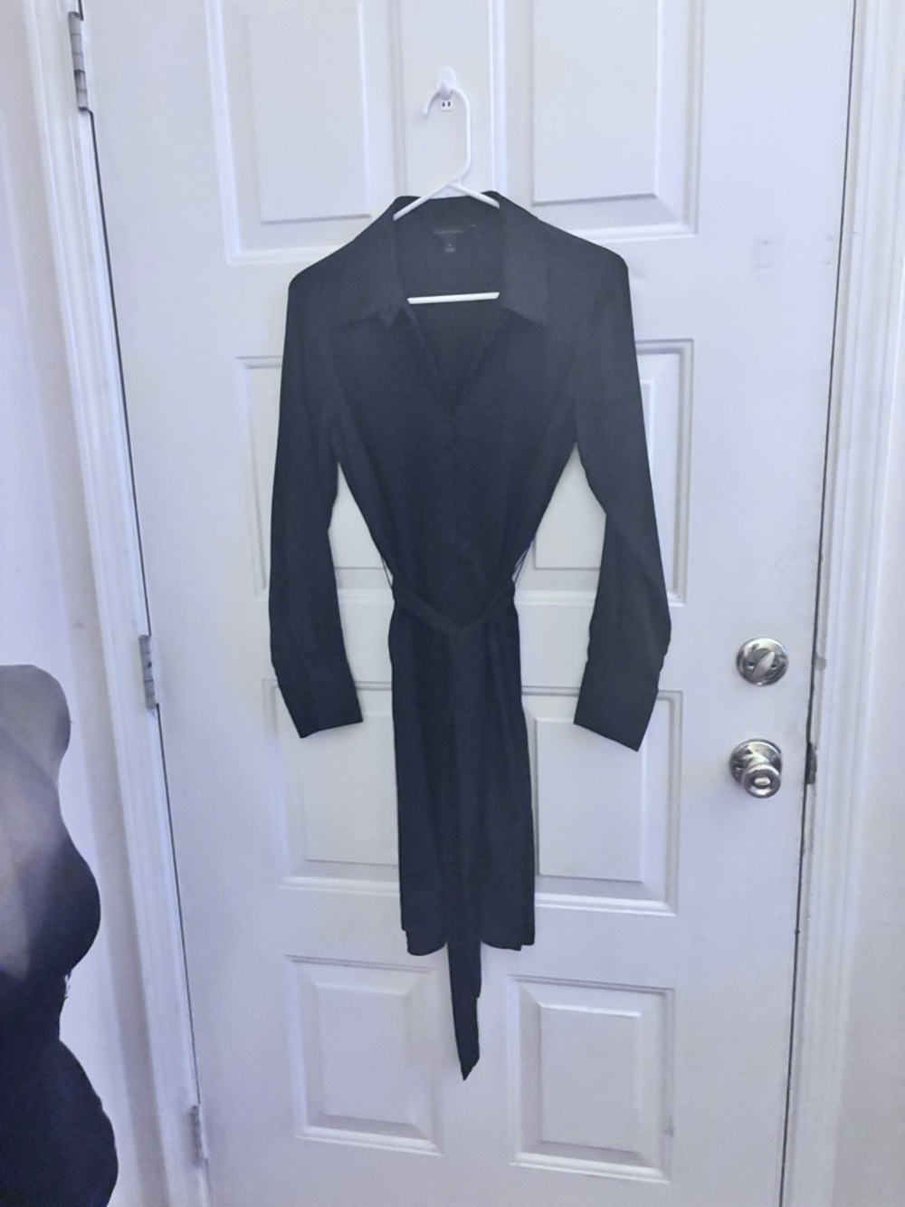 Banana Republic Black Long-Sleeve Wrap Dress - Picture 4 of 7